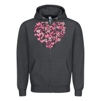 Smoke breast cancer awareness heart Zipper Hoodie - MaliasSmallBusiness