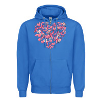 True Royal breast cancer awareness heart Zipper Hoodie - MaliasSmallBusiness