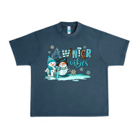 Midnight Navy winter vibes Urban Heavy Tee - AdoDesignShop