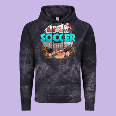 Eat Sleep Soccer Repeat Vintage Hoodie Designed By Hra Design Shop
