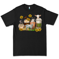 Black coffee cups goats Premium Tee - texasbilliewilder