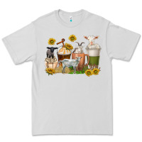 Dove Grey coffee cups goats Premium Tee - texasbilliewilder