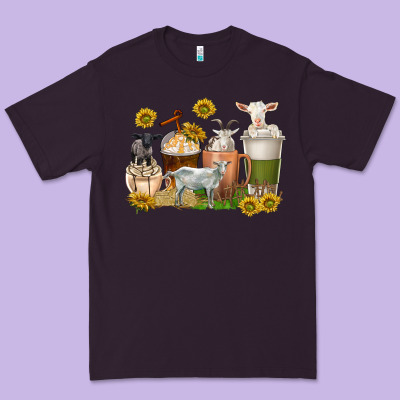 Premium Tee coffee cups goats
