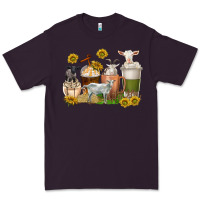 Plum coffee cups goats Premium Tee - texasbilliewilder