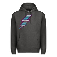 Charcoal Heather Purple Border Aztec Pattern Lightning Premium Hoodie - Bettercallsaul
