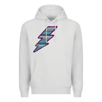 Dove Grey Purple Border Aztec Pattern Lightning Premium Hoodie - Bettercallsaul