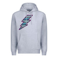 Heather Grey Purple Border Aztec Pattern Lightning Premium Hoodie - Bettercallsaul