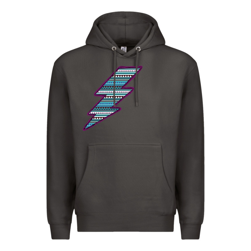 Purple Border Aztec Pattern Lightning Premium Hoodie by Bettercallsaul | Teevron