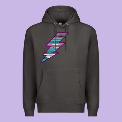 Purple Border Aztec Pattern Lightning Premium Hoodie Designed By Bettercallsaul