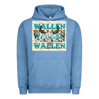 Pigment Pebble Blue wallen with bull skull Urban Hoodie - TumblerDesignByShophia