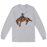 Moon Dust bucking bronco cowboy rodeo Long Sleeve Tee - Artiststas