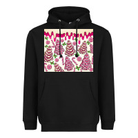 Black pink christmas tree cakes Heavyweight Hoodie - MaliasSmallBusiness
