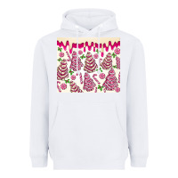 White pink christmas tree cakes Heavyweight Hoodie - MaliasSmallBusiness