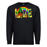 Black St. Patricks Love With Gnome Premium Sweatshirt - BundleAndBundleShop