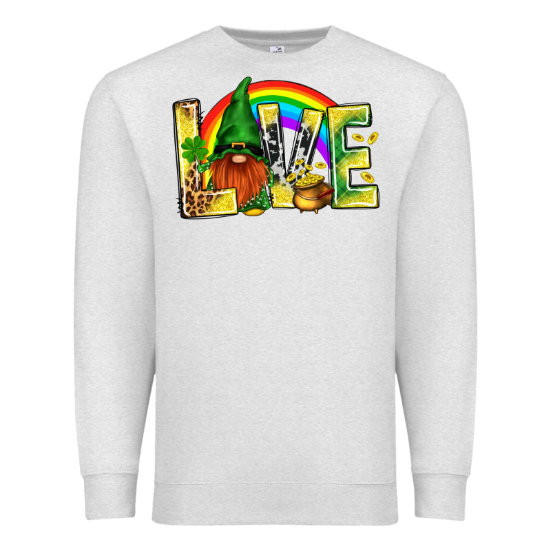 St. Patricks Love With Gnome Premium Sweatshirt by BundleAndBundleShop | Teevron