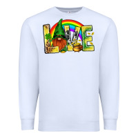White St. Patricks Love With Gnome Premium Sweatshirt - BundleAndBundleShop