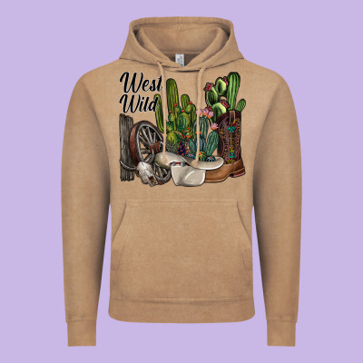 West Wild Vintage Hoodie Designed By Sublimationcraftshop
