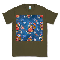 Army Green 4th of july hotdog seamless pattern Classic Tee - BundleAndBundleShop