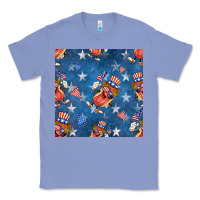 Colony Blue 4th of july hotdog seamless pattern Classic Tee - BundleAndBundleShop