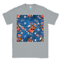 Heather Grey 4th of july hotdog seamless pattern Classic Tee - BundleAndBundleShop