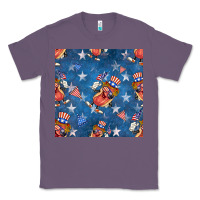 Lavender 4th of july hotdog seamless pattern Classic Tee - BundleAndBundleShop