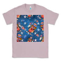Lilac 4th of july hotdog seamless pattern Classic Tee - BundleAndBundleShop