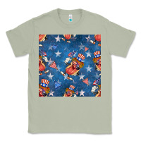 Matcha 4th of july hotdog seamless pattern Classic Tee - BundleAndBundleShop