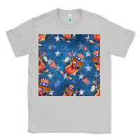 Moon Dust 4th of july hotdog seamless pattern Classic Tee - BundleAndBundleShop