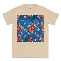 Mushroom 4th of july hotdog seamless pattern Classic Tee - BundleAndBundleShop