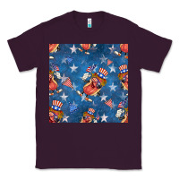Plum 4th of july hotdog seamless pattern Classic Tee - BundleAndBundleShop