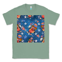 Sage 4th of july hotdog seamless pattern Classic Tee - BundleAndBundleShop