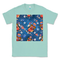 Seafoam 4th of july hotdog seamless pattern Classic Tee - BundleAndBundleShop