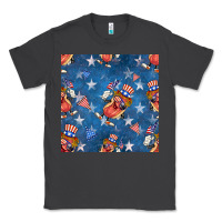Smoke 4th of july hotdog seamless pattern Classic Tee - BundleAndBundleShop