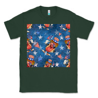 Sports Green 4th of july hotdog seamless pattern Classic Tee - BundleAndBundleShop
