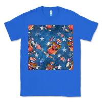 True Royal 4th of july hotdog seamless pattern Classic Tee - BundleAndBundleShop