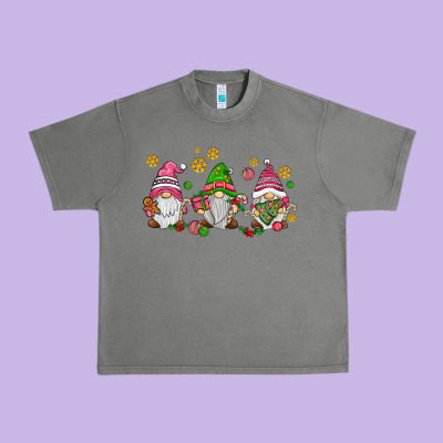 Pink Christmas Gnomies Urban Heavy Tee Designed By Adodesignshop