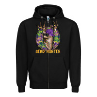 Black bead hunter Zipper Hoodie - MaliasSmallBusiness