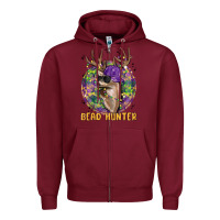 Burgundy bead hunter Zipper Hoodie - MaliasSmallBusiness