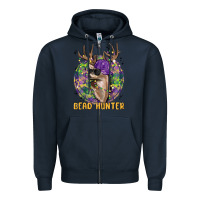Navy bead hunter Zipper Hoodie - MaliasSmallBusiness