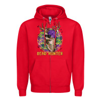 Red bead hunter Zipper Hoodie - MaliasSmallBusiness