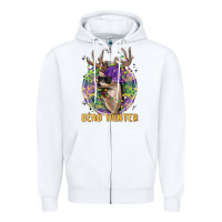 White bead hunter Zipper Hoodie - MaliasSmallBusiness