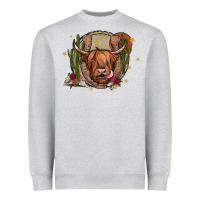 Heather Grey cow Heavyweight Sweatshirt - JahusDesignShop