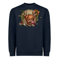 Navy cow Heavyweight Sweatshirt - JahusDesignShop