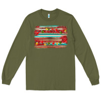 Army Green christmas background Long Sleeve Tee - AdoDesignShop