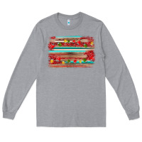 Heather Grey christmas background Long Sleeve Tee - AdoDesignShop