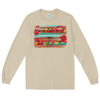 Mushroom christmas background Long Sleeve Tee - AdoDesignShop
