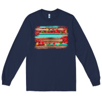 Navy christmas background Long Sleeve Tee - AdoDesignShop