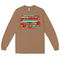Toasted Coconut christmas background Long Sleeve Tee - AdoDesignShop