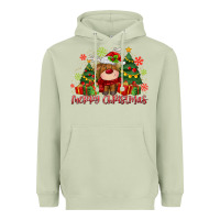 Matcha merry christmas reindeer Heavyweight Hoodie - MaliasSmallBusiness