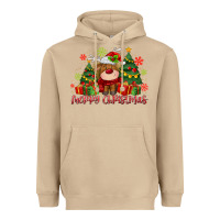 Mushroom merry christmas reindeer Heavyweight Hoodie - MaliasSmallBusiness